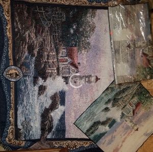 Thomas kinkade blanket and pictures